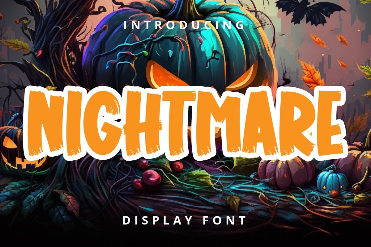 Beispiel einer Nightmare Regular-Schriftart