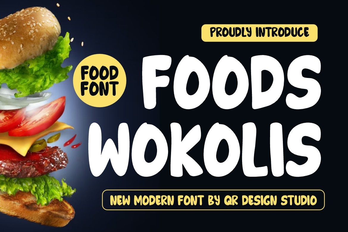 Beispiel einer Foods Wokolis-Schriftart