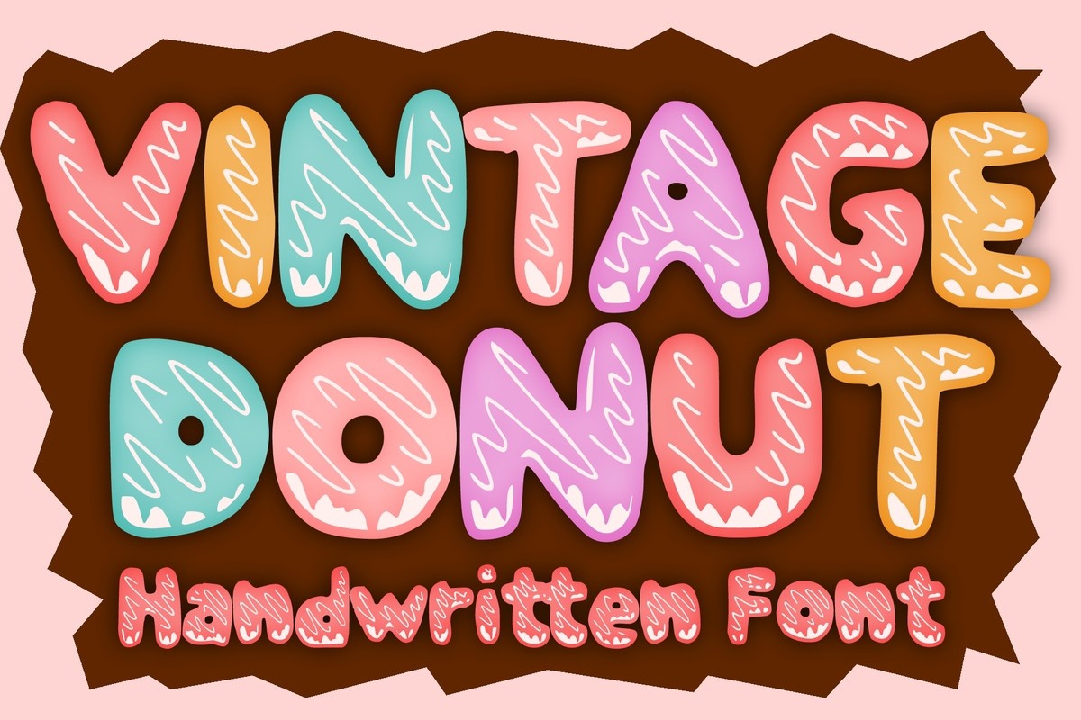 Beispiel einer Vintage Donut-Schriftart