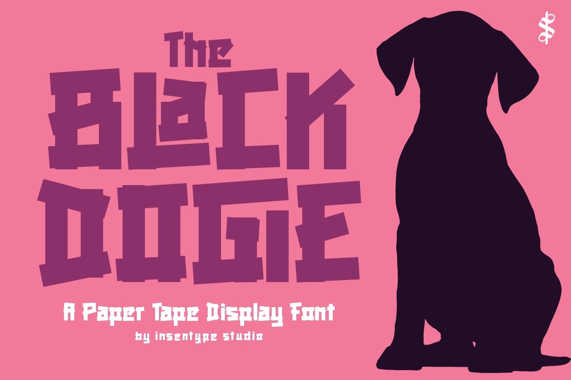 Beispiel einer Black Dogie-Schriftart