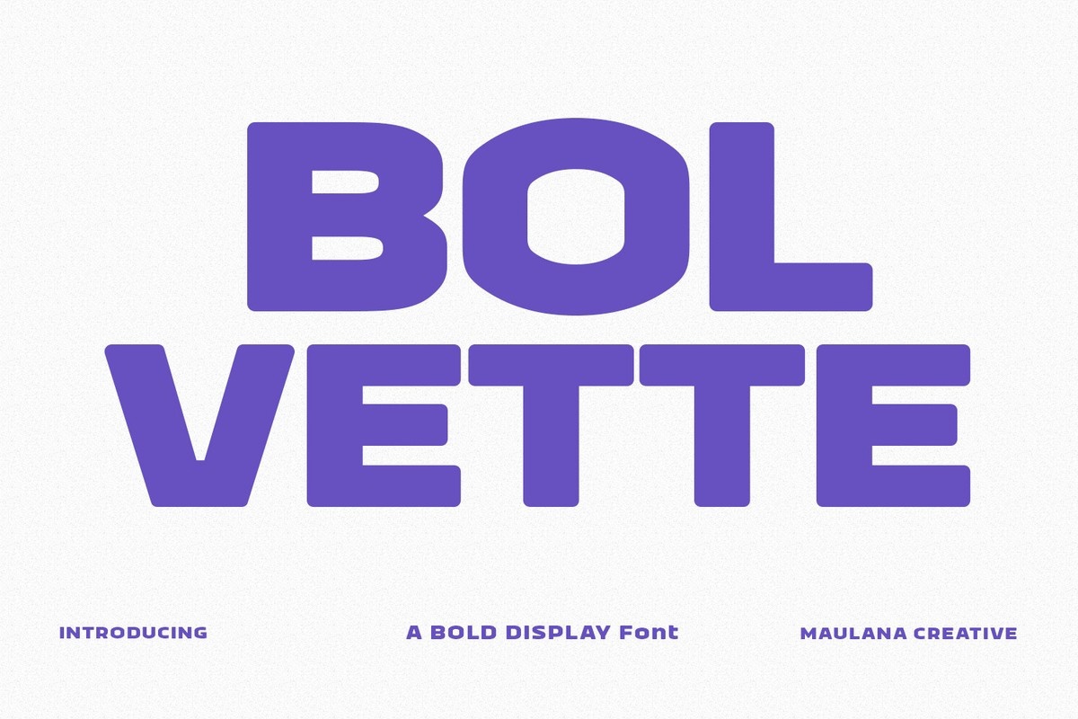 Beispiel einer Bolvette Regular-Schriftart