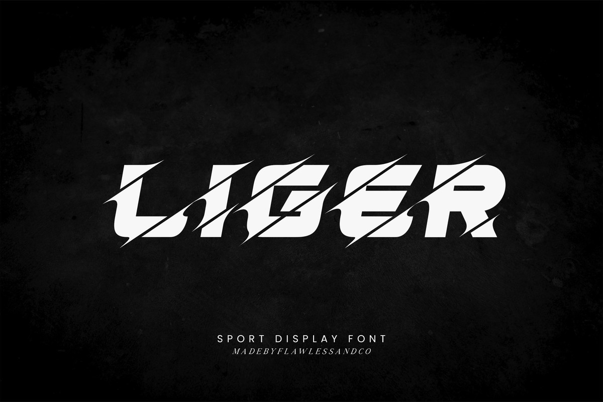 Beispiel einer Liger Regular-Schriftart