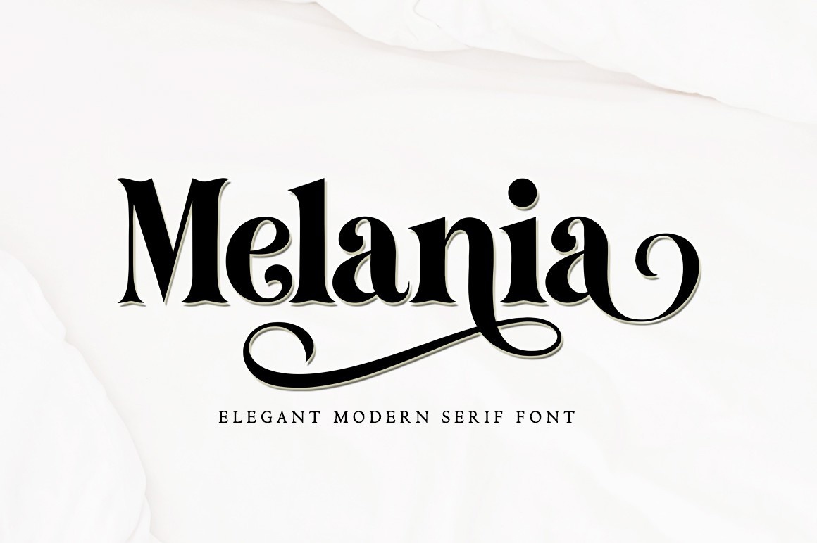 Beispiel einer Melania-Schriftart