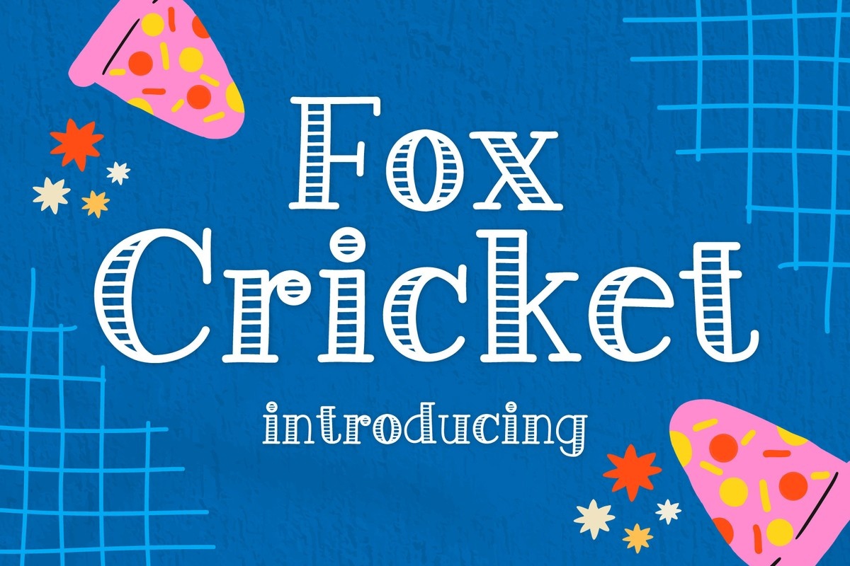 Beispiel einer Fox Cricket-Schriftart