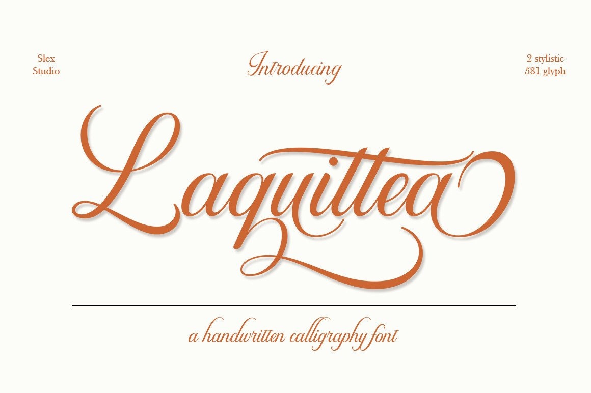 Beispiel einer Laquittea-Schriftart