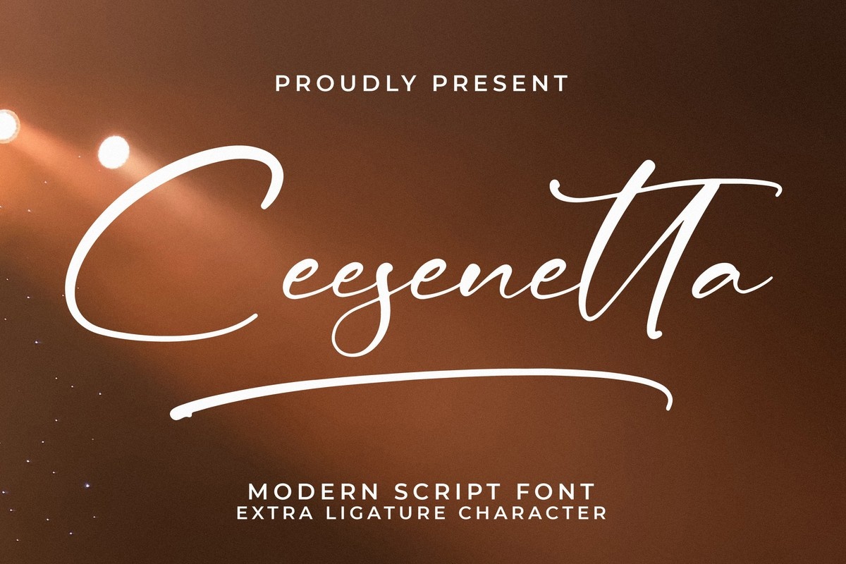 Beispiel einer Ceesenetta-Schriftart