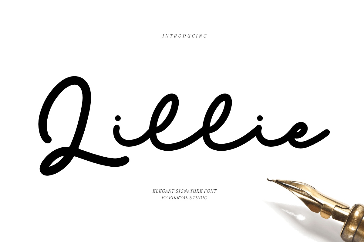 Beispiel einer Lillie Regular-Schriftart