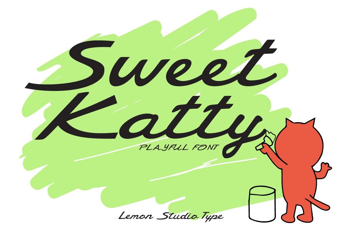 Beispiel einer Sweet Katty Regular-Schriftart