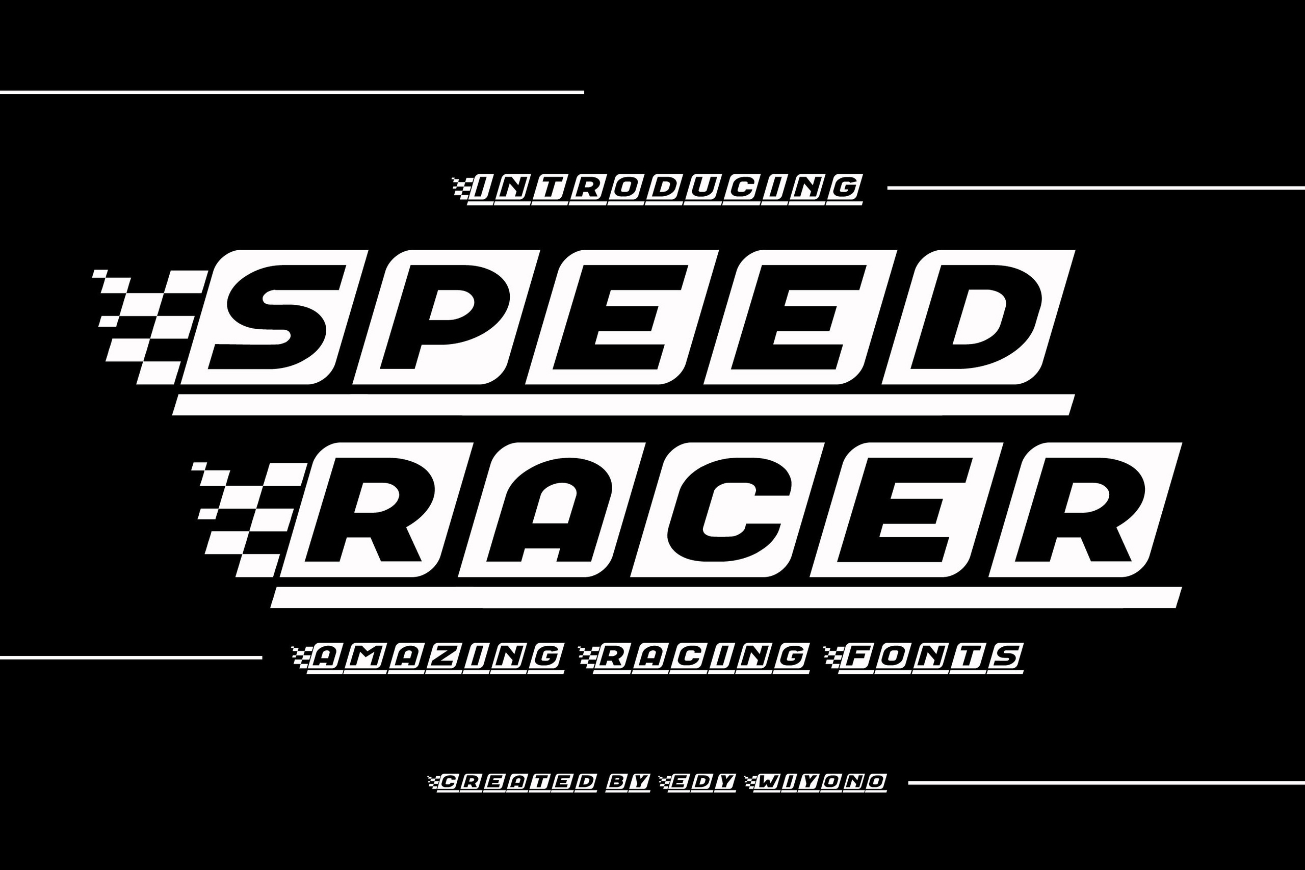 Beispiel einer Speed Racer-Schriftart
