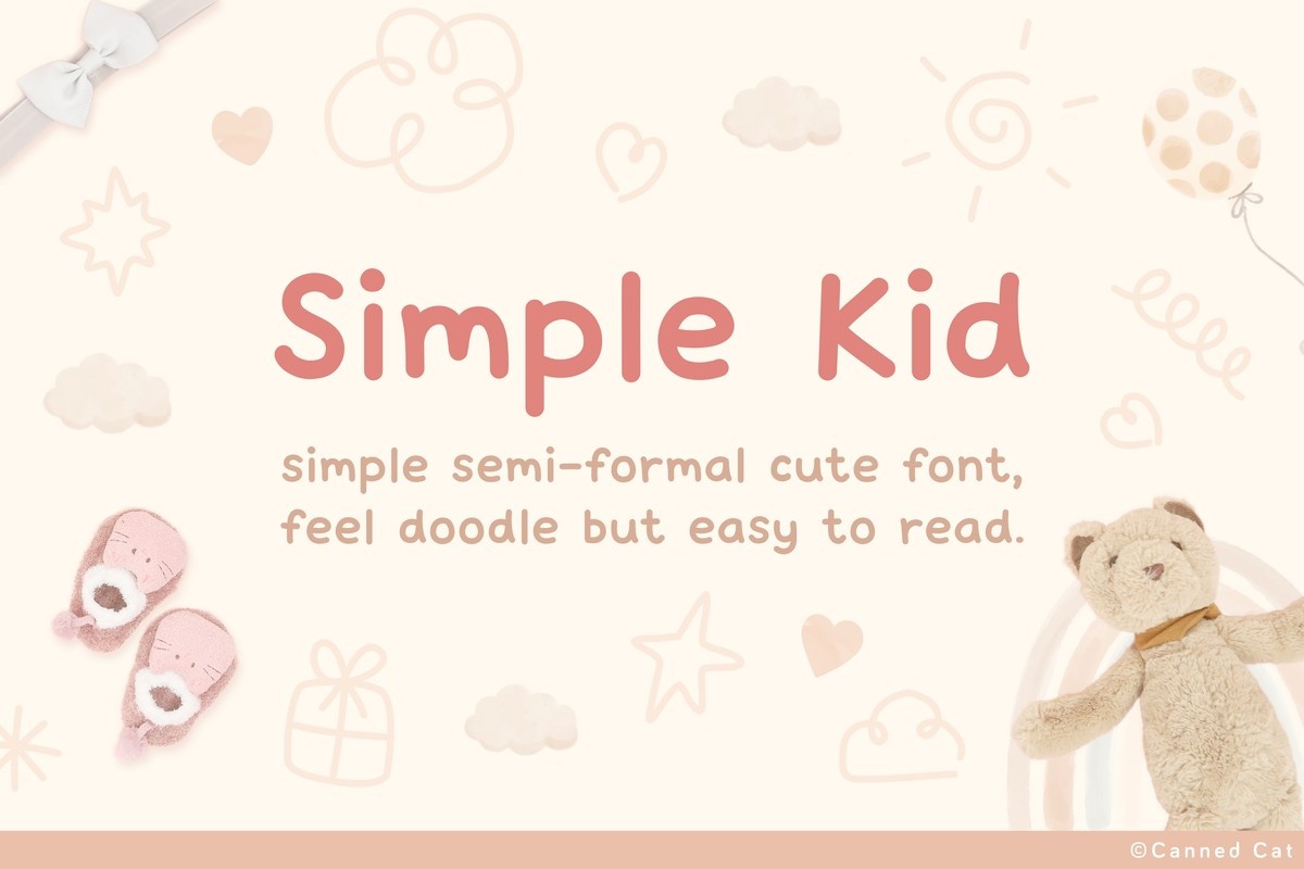 Beispiel einer Simple Kid-Schriftart