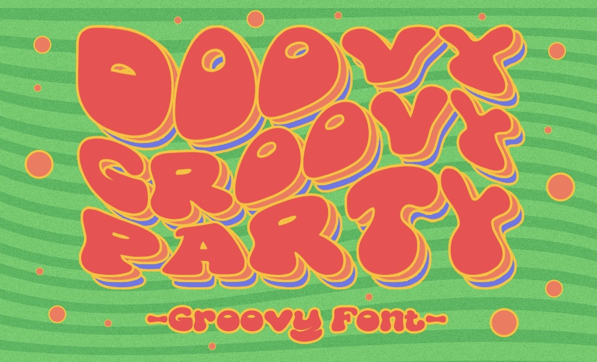 Beispiel einer Doovy Groovy Party-Schriftart