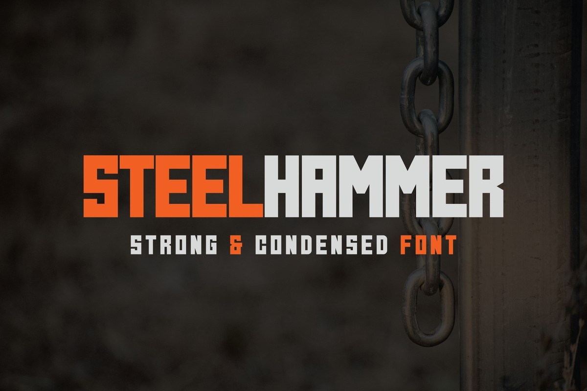 Beispiel einer Steel Hammer-Schriftart