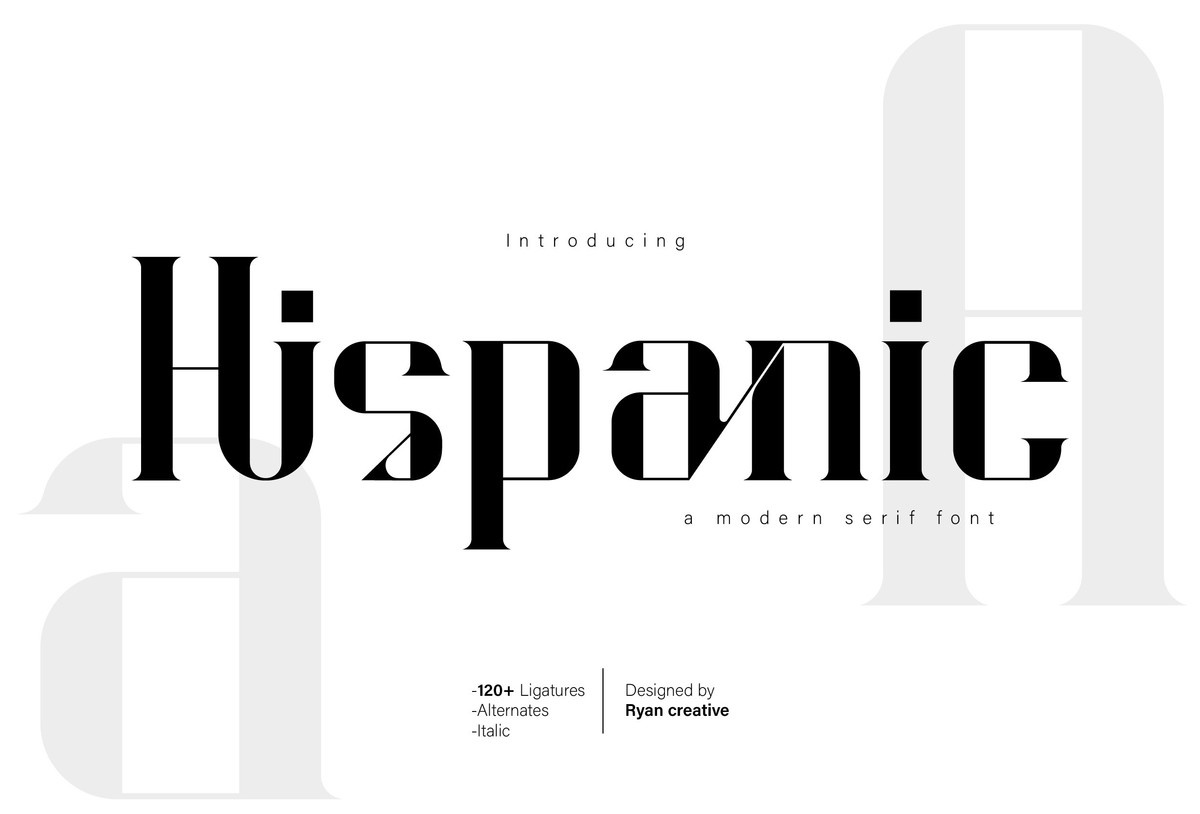 Beispiel einer Hispanic-Schriftart