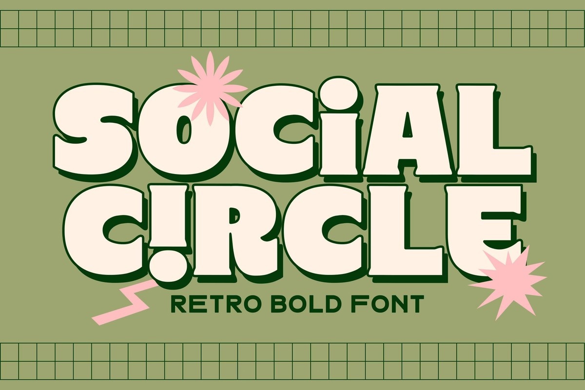 Beispiel einer Social Circle-Schriftart