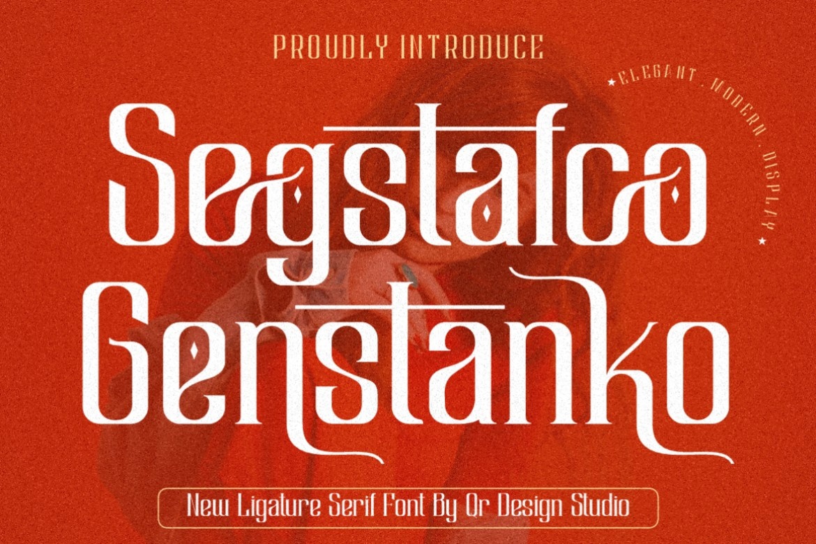 Beispiel einer Segstafco Genstanko-Schriftart