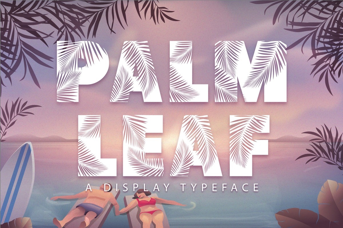 Beispiel einer Palm Leaf-Schriftart