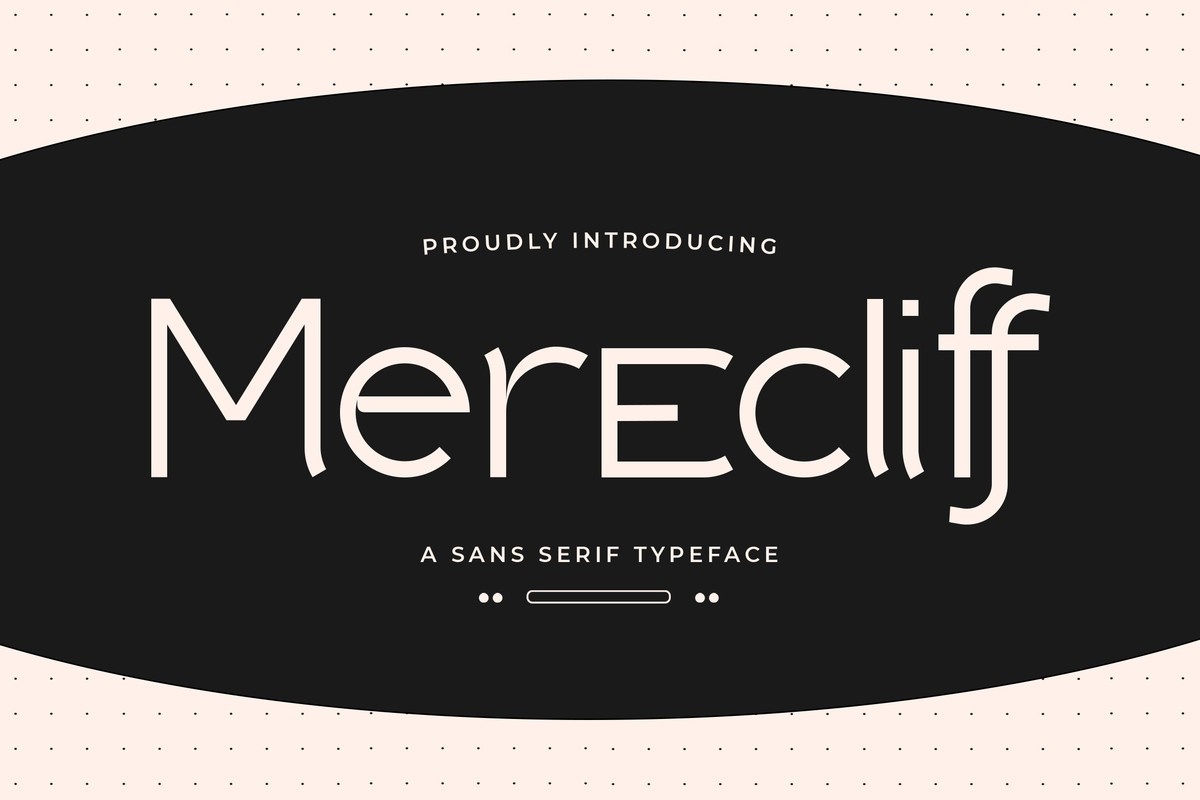 Beispiel einer Merecliff Regular-Schriftart