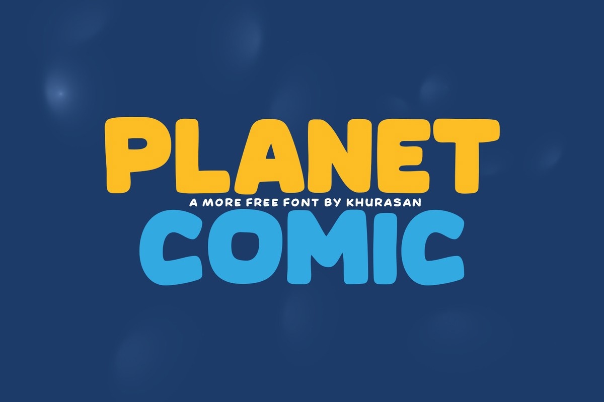 Beispiel einer Planet Comic-Schriftart