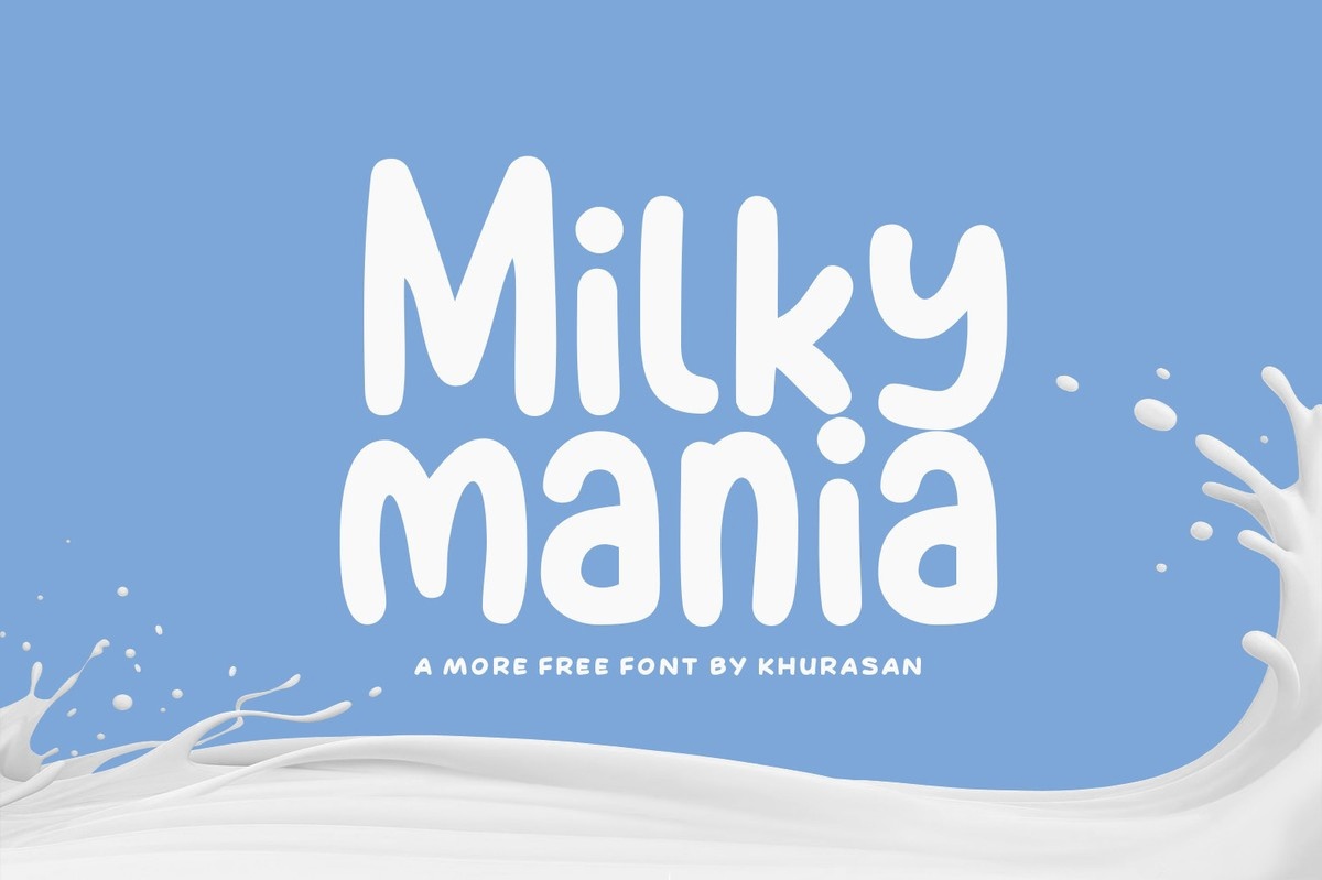Beispiel einer Milky Mania-Schriftart