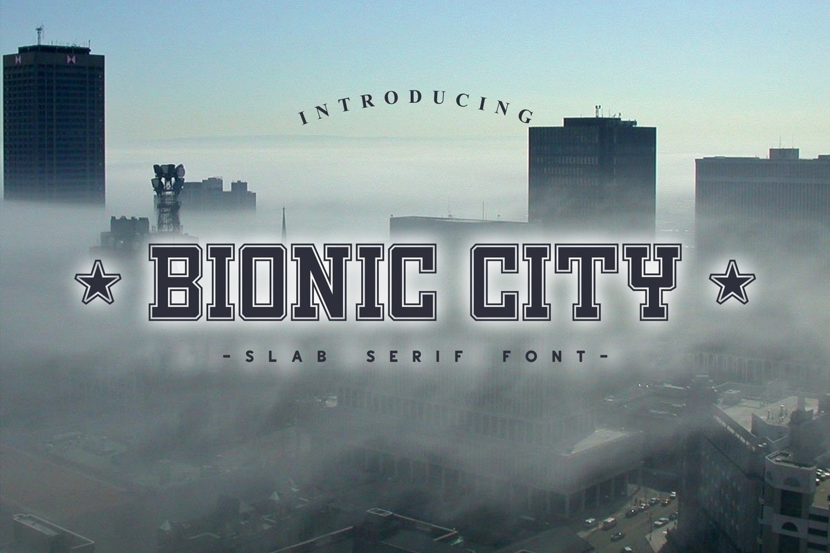 Beispiel einer Bionic City Regular-Schriftart