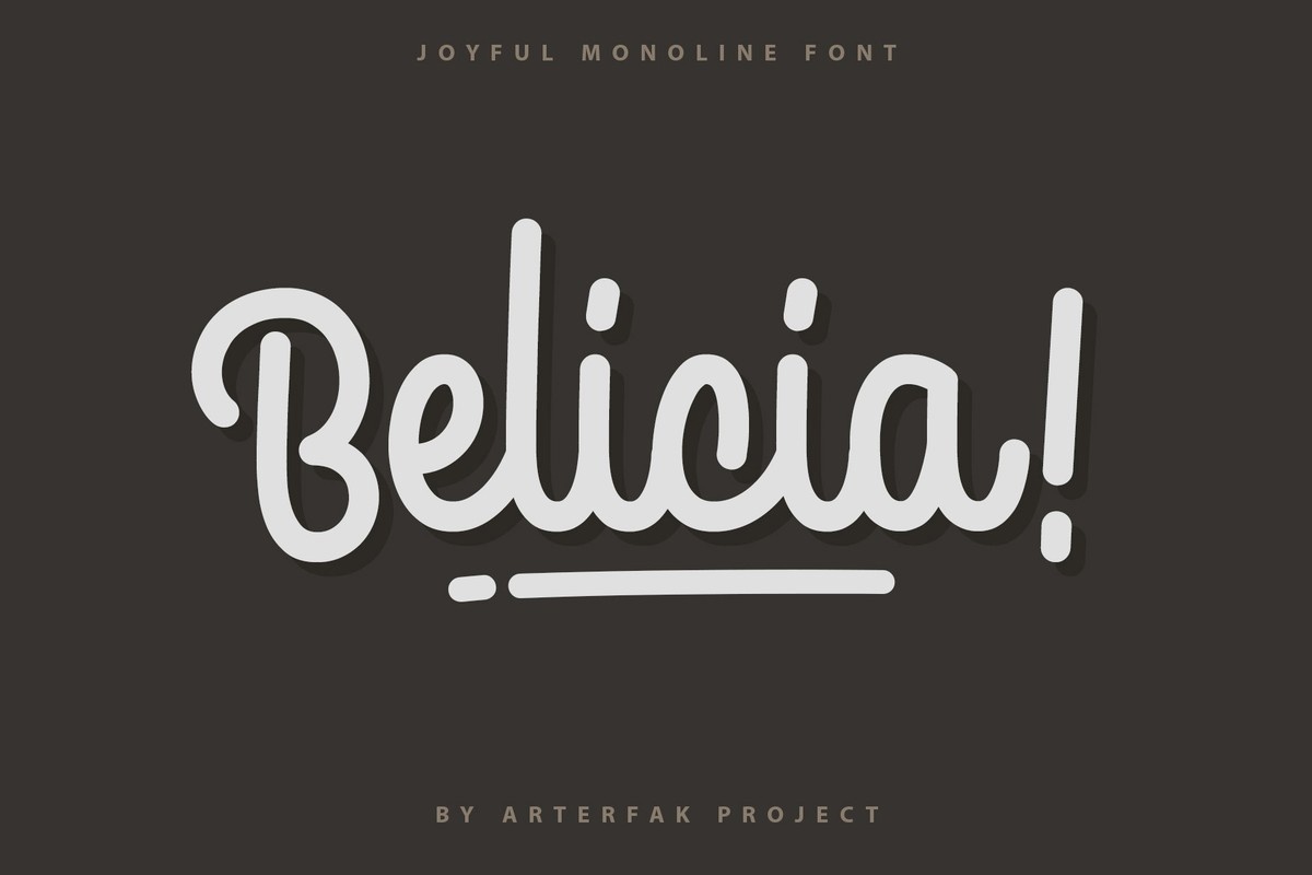 Beispiel einer Belicia! Regular-Schriftart