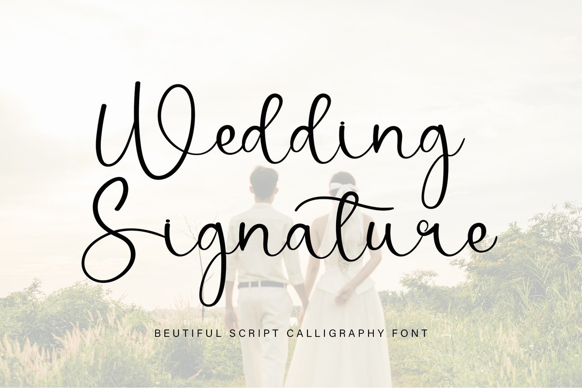 Beispiel einer Wedding Signature-Schriftart