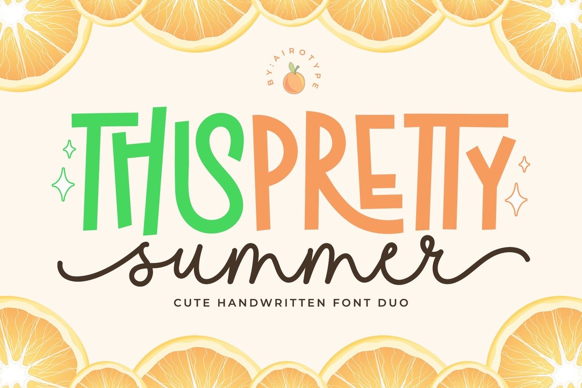 Beispiel einer Pretty Summer-Schriftart