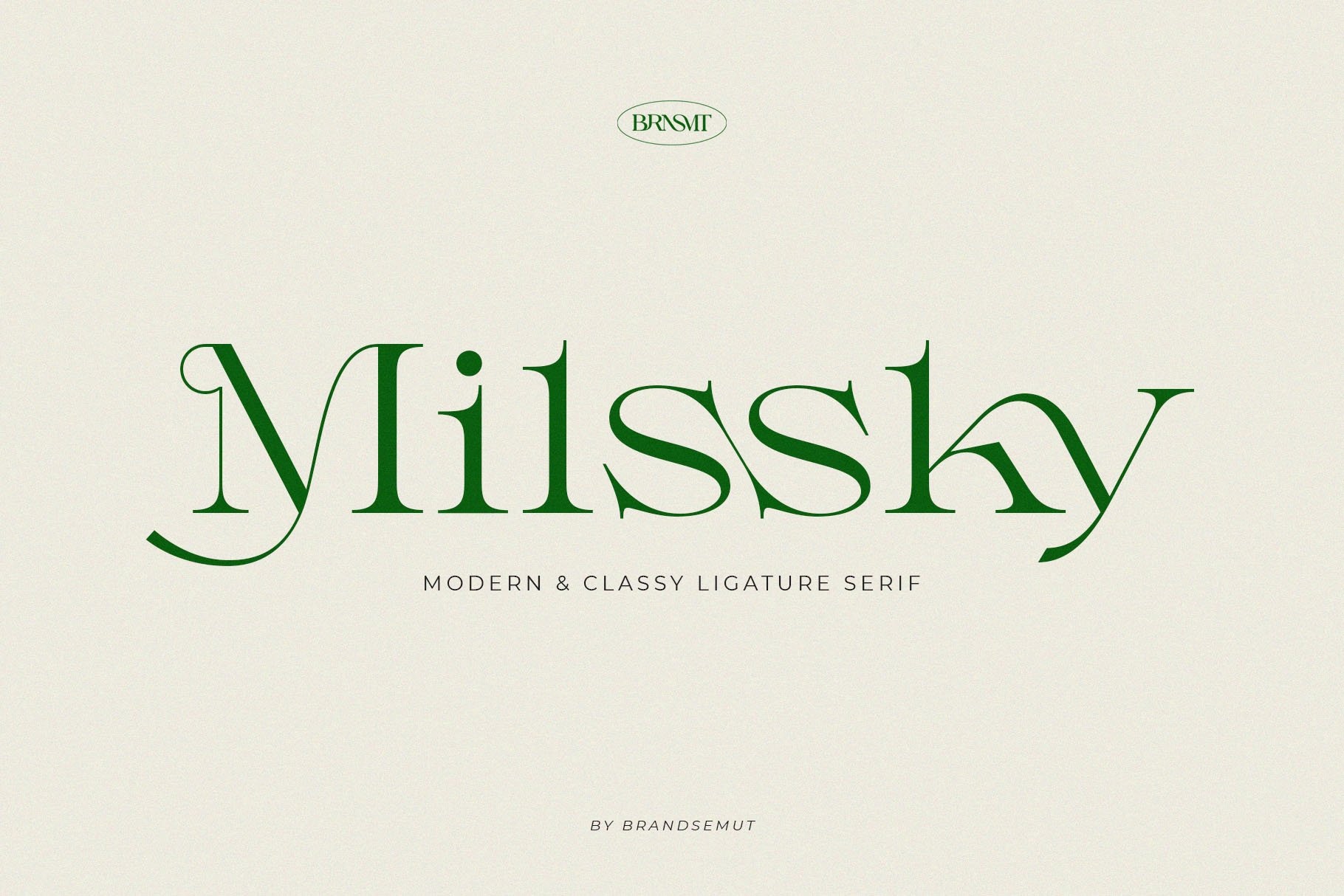 Beispiel einer Milssky-Schriftart