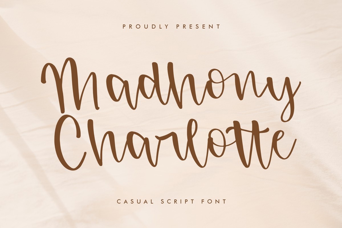 Beispiel einer Madhony Charlotte-Schriftart