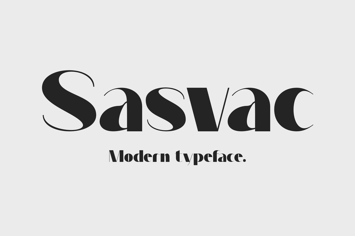 Beispiel einer Sasvac-Schriftart