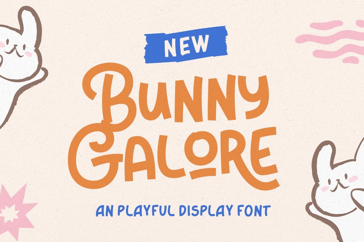 Beispiel einer Bunny Galore-Schriftart