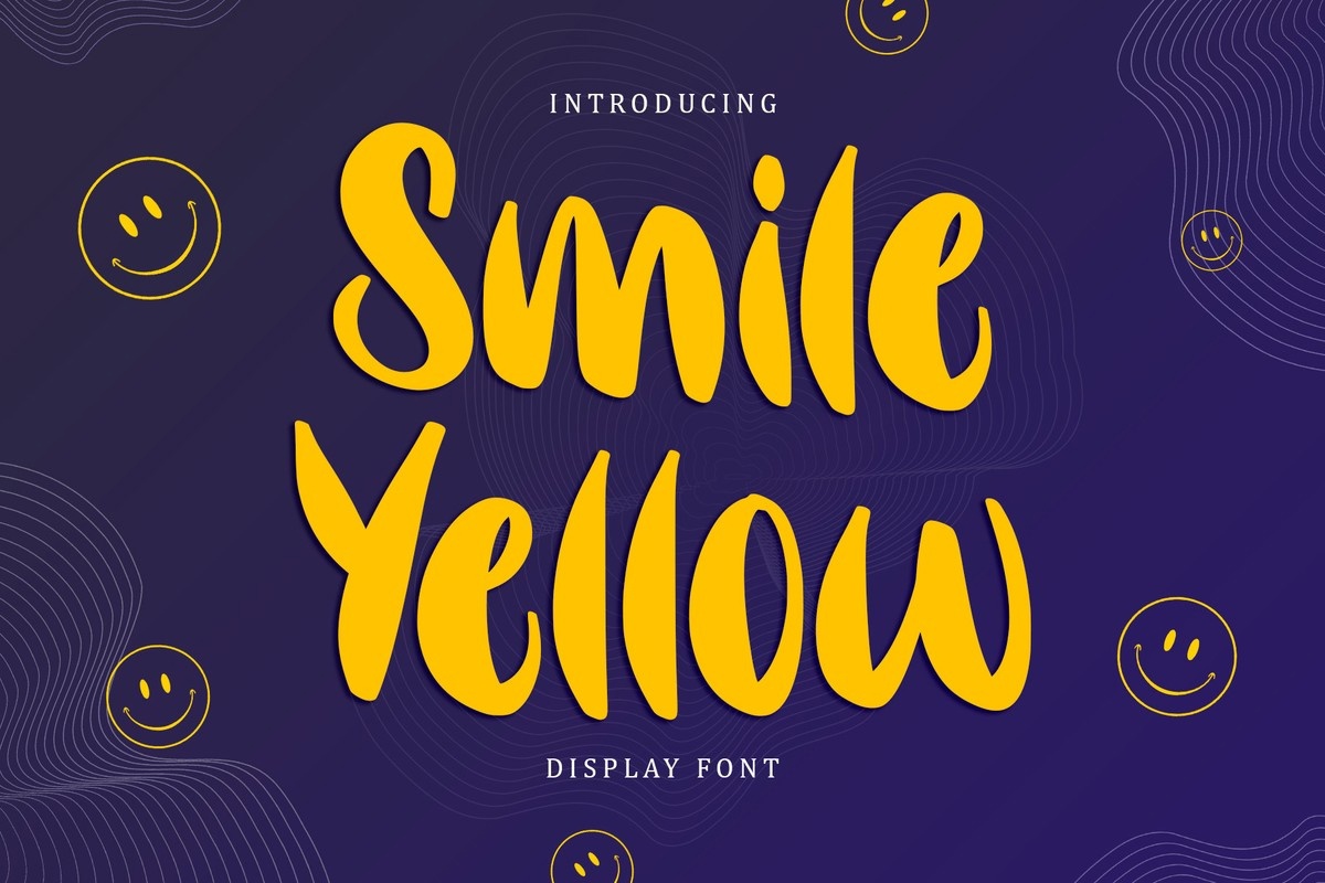 Beispiel einer Smile Yellow-Schriftart