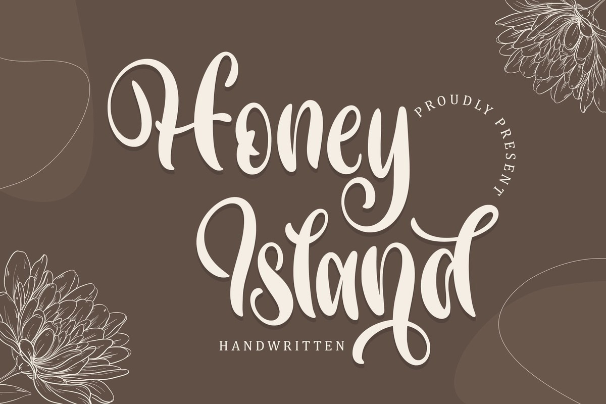 Beispiel einer Honey Island-Schriftart