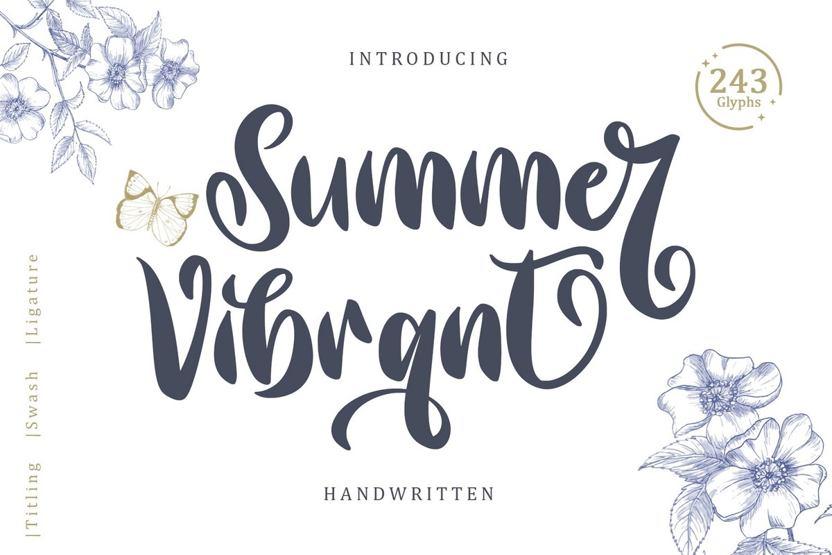 Beispiel einer Summer Vibrant-Schriftart