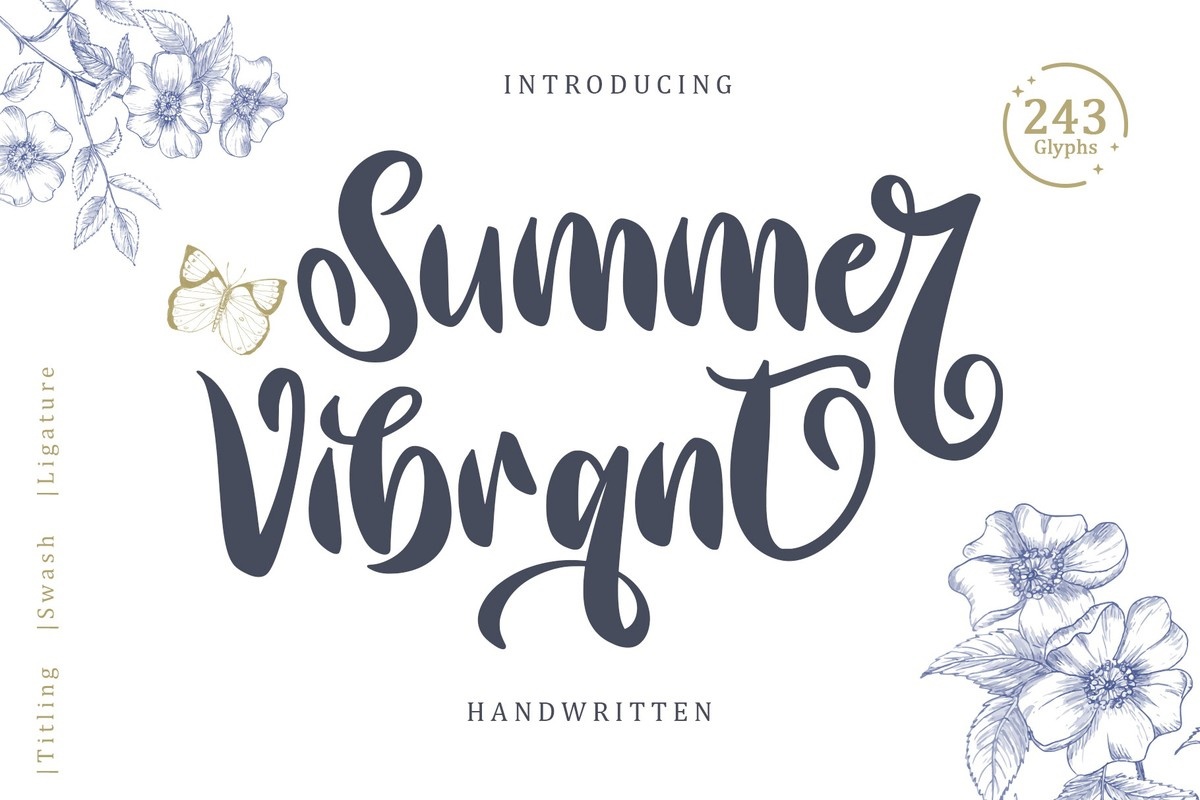 Beispiel einer Summer Vibrant Regular-Schriftart