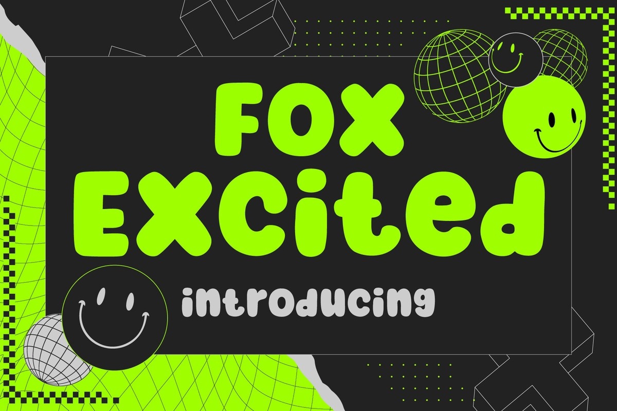 Beispiel einer Fox Excite Regular-Schriftart