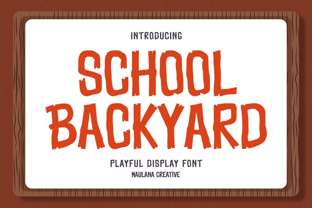 Beispiel einer School Backyard Regular-Schriftart