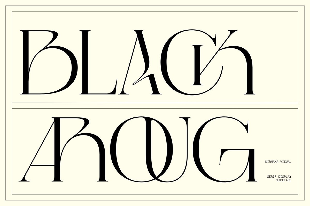 Beispiel einer Black Aroug-Schriftart