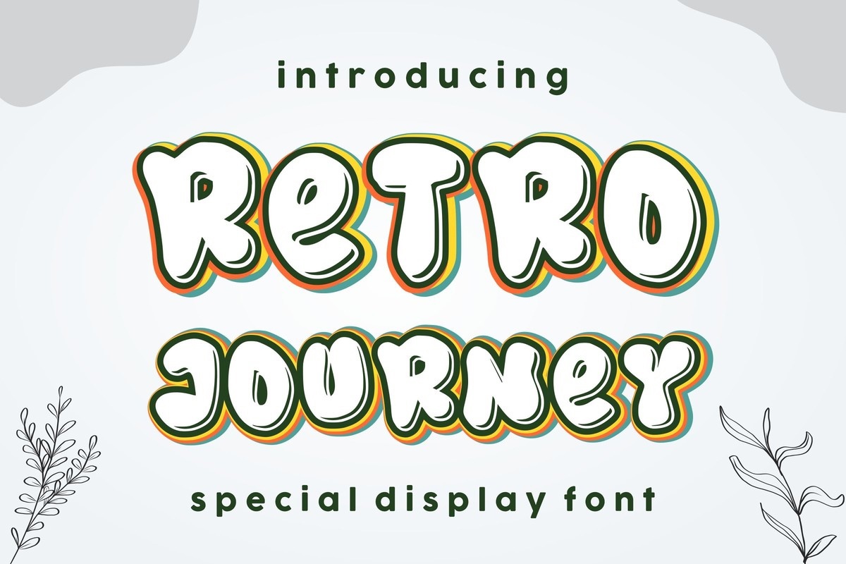 Beispiel einer Retro Journey-Schriftart