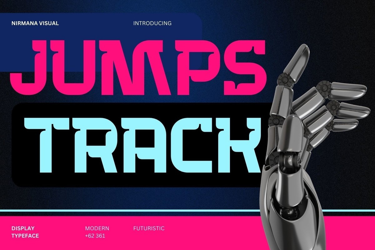 Beispiel einer Jumps Track-Schriftart