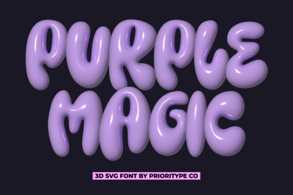 Beispiel einer Purple Magic SVG-Schriftart