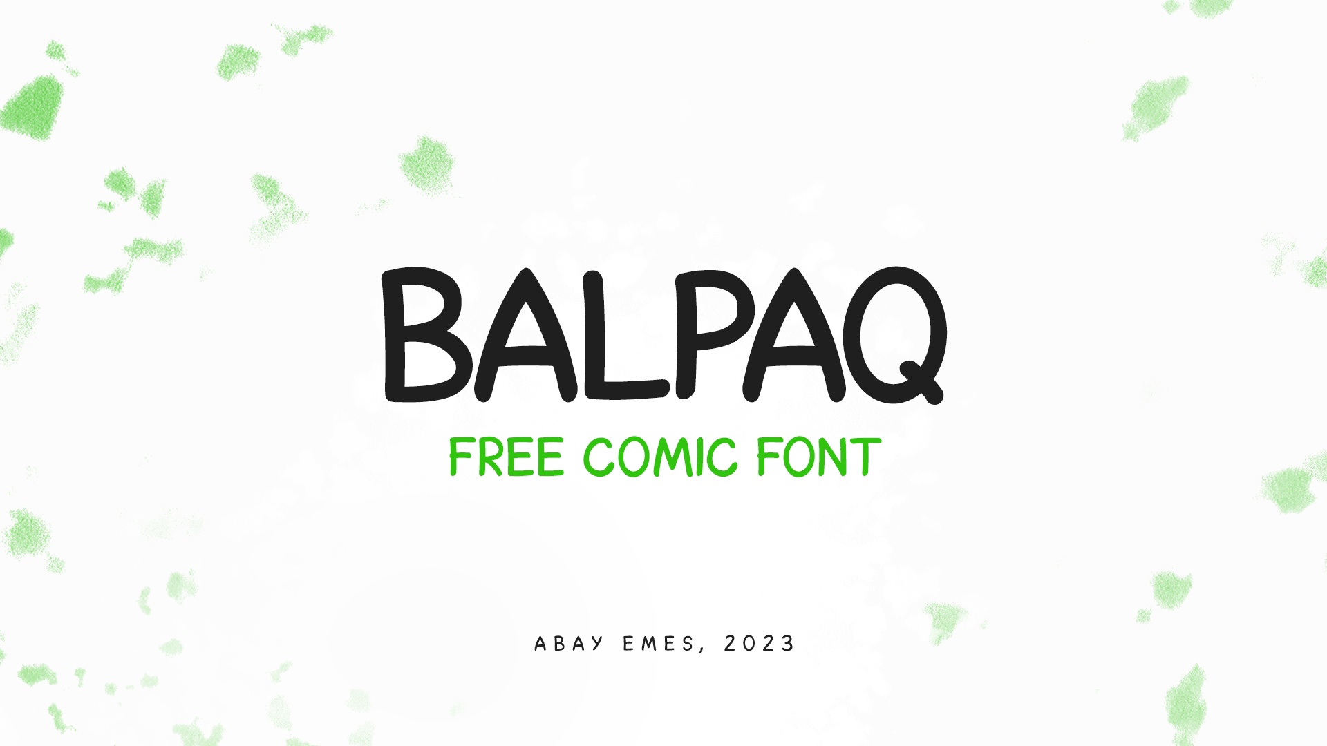 Beispiel einer Balpaq Regular-Schriftart