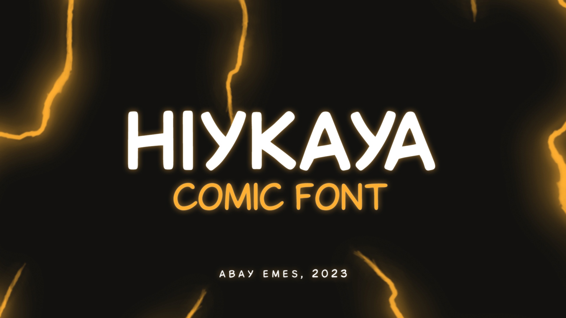 Beispiel einer Hiykaya Regular-Schriftart