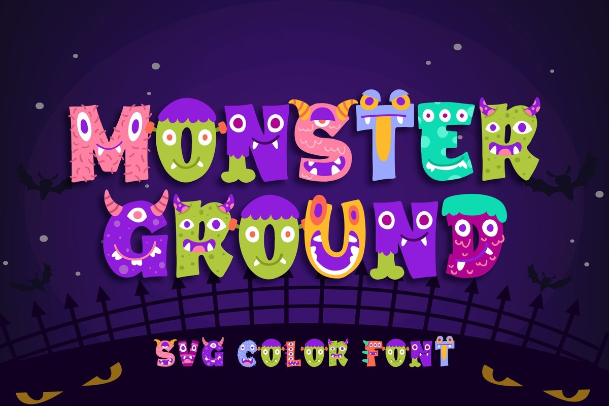 Beispiel einer Monster Ground SVG-Schriftart