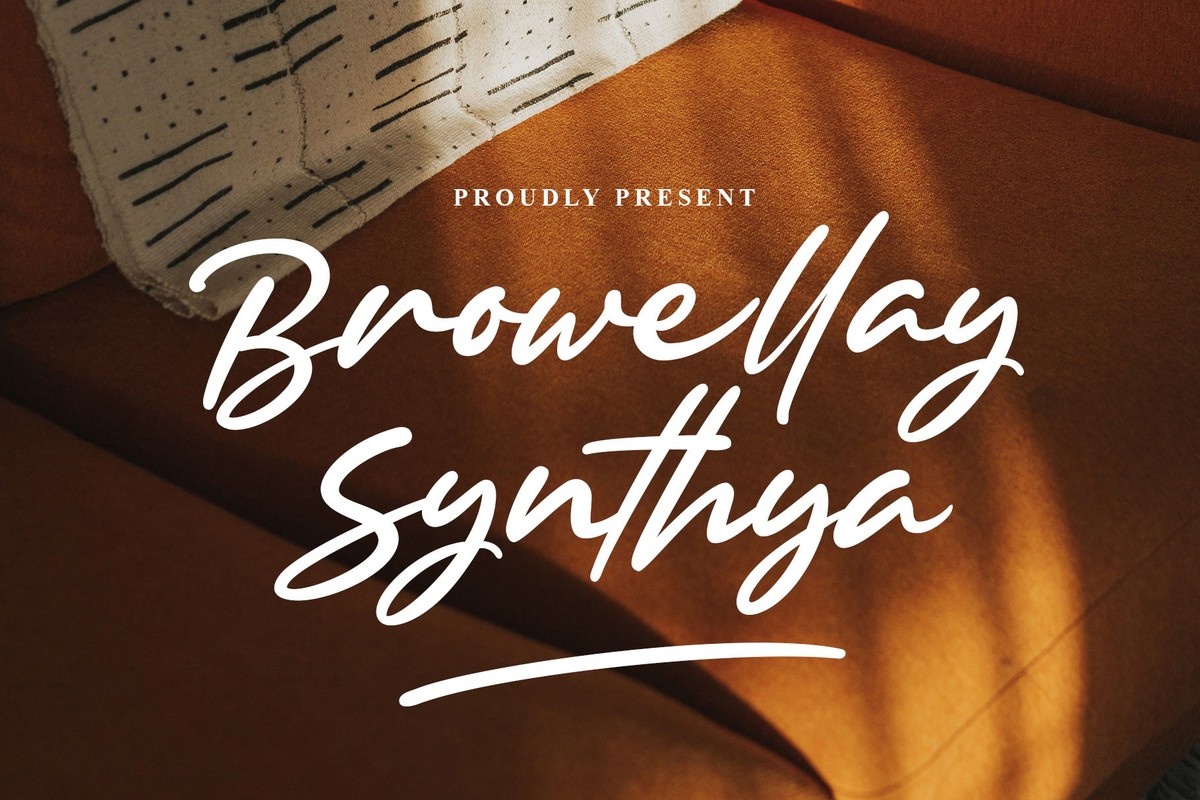 Beispiel einer Browellay Synthya Regular-Schriftart