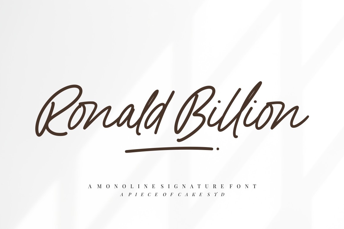 Beispiel einer Ronald Billion-Schriftart