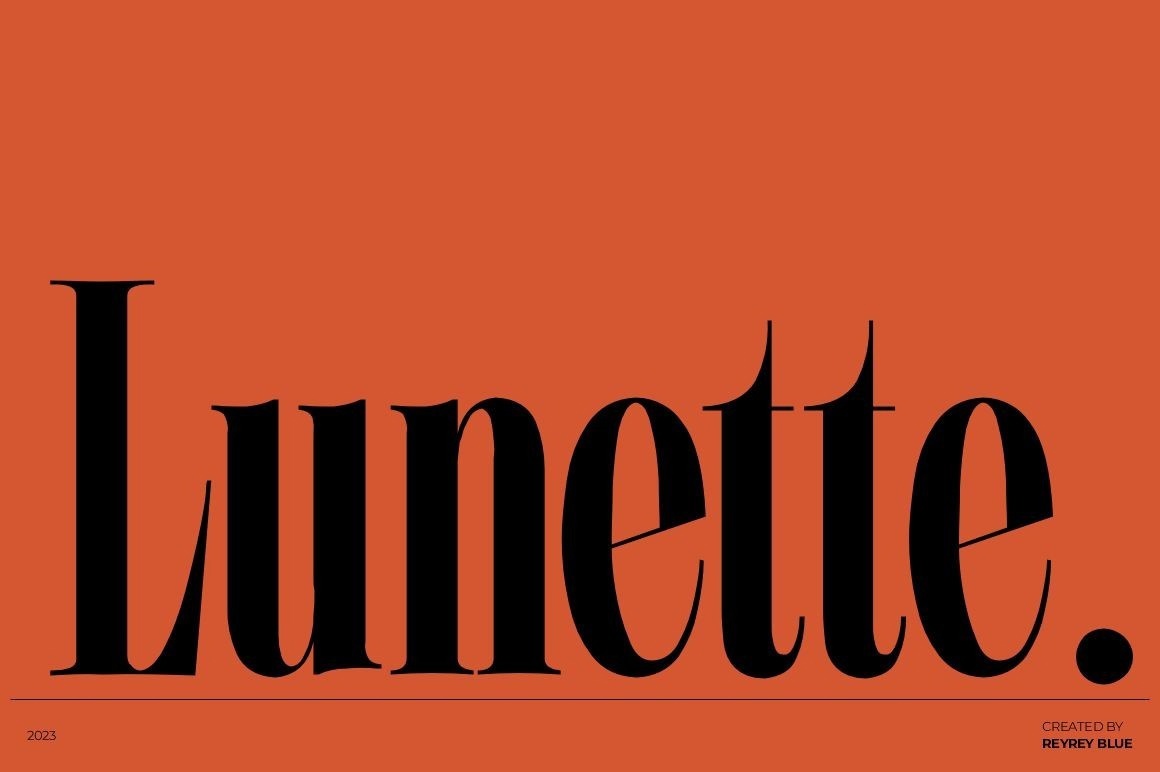 Beispiel einer Lunette-Schriftart