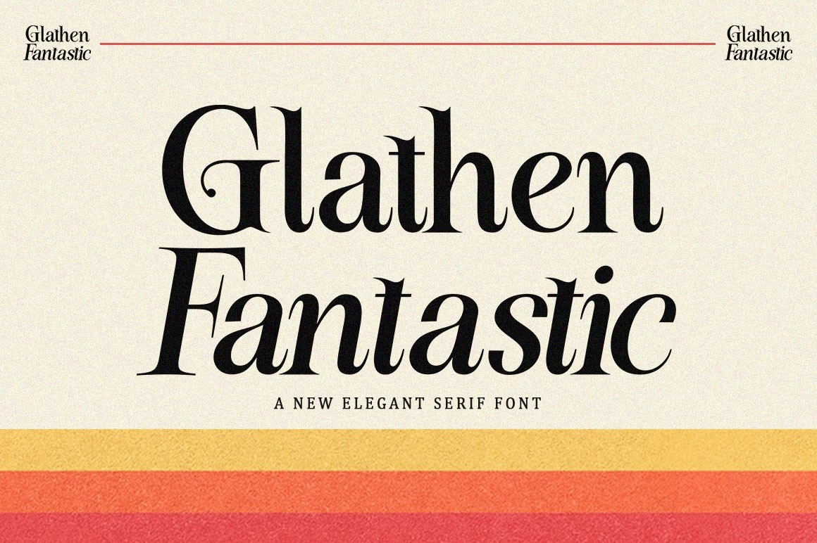 Beispiel einer Glathen Fantastic Regular-Schriftart