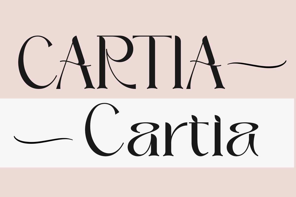 Beispiel einer Cartia-Schriftart