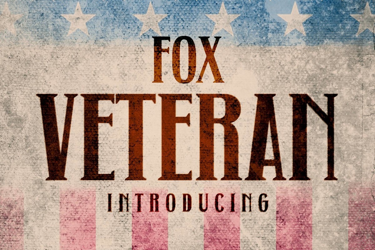 Beispiel einer Fox Veteran Regular-Schriftart